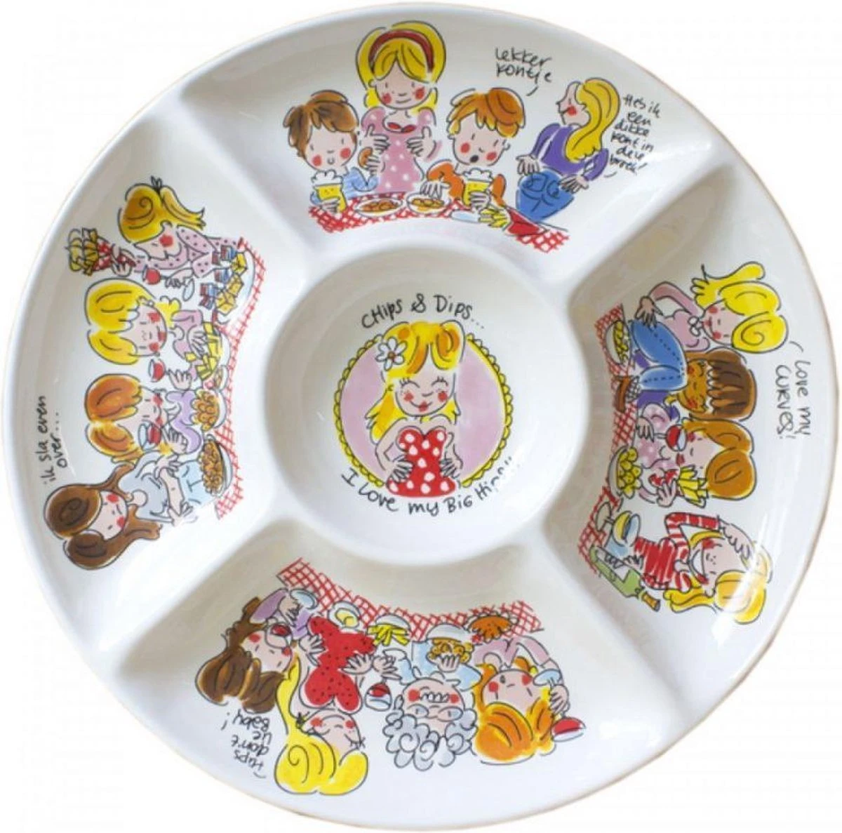 Blond Amsterdam Snack Dipschaal - Chips & Dips - Ø 33cm 3 Blond Amsterdam Snack Dipschaal - Chips & Dips - Ø 33cm