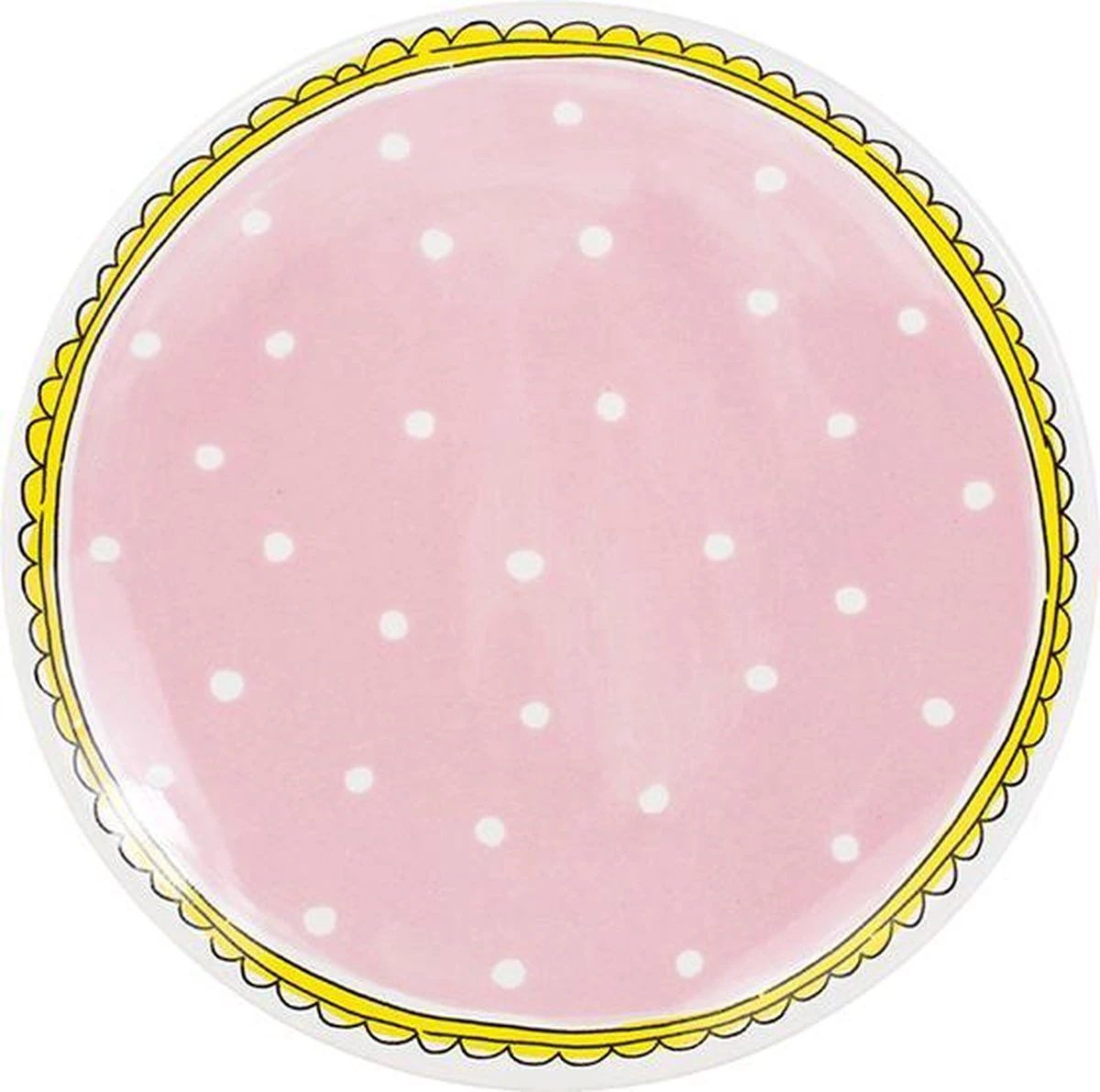 Blond Amsterdam Even Bijkletsen Ontbijtbord Ø22 Cm - Stip 3 Blond Amsterdam Even Bijkletsen Ontbijtbord Ø22 Cm - Stip