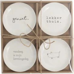 Bord Set Van 4 Stuks ø15cm . Met Tekst Geniet / Lekker/ Vandaag Is Mijn Lievelingsdag /hondje Gusta 21 Bord Set Van 4 Stuks ø15cm . Met Tekst Geniet / Lekker/ Vandaag Is Mijn Lievelingsdag /hondje Gusta -Keukenbenodigdheden 1200x1194 12