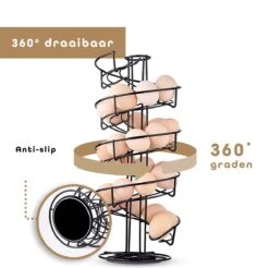 Eiermand – Eierrek – Eierhouder – Eieren – 360° - Zwart - Pasen - 39 Eieren - BAULK® -Keukenbenodigdheden 1200x1194 16