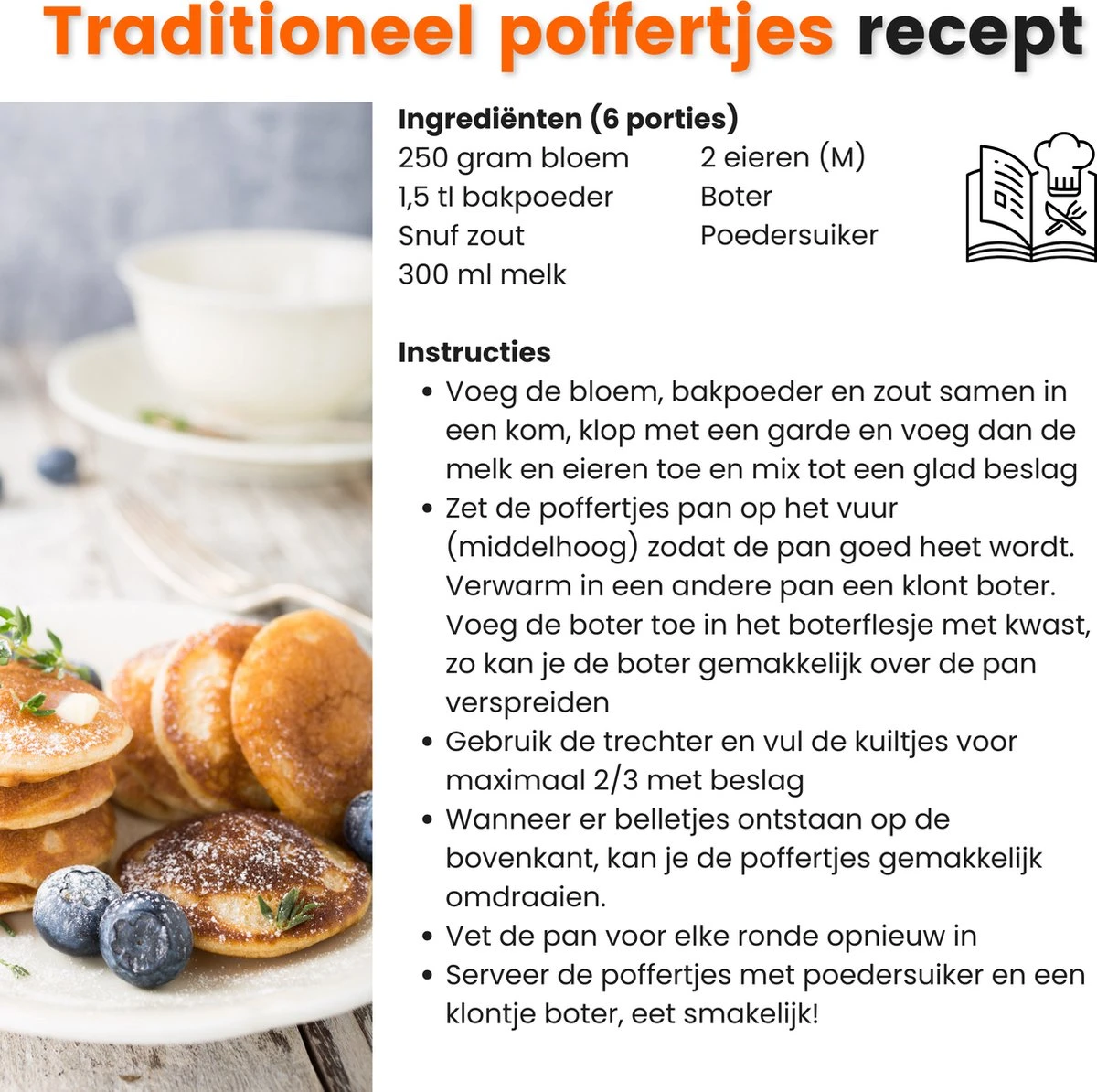 Kicinn Poffertjespan - Poffertjesmaker - Poffertjespan Inductie - Ø 24 Cm - 19 Poffertjes - Inclusief Handvaten 10 Kicinn Poffertjespan - Poffertjesmaker - Poffertjespan Inductie - Ø 24 Cm - 19 Poffertjes - Inclusief Handvaten - Afbeelding 8