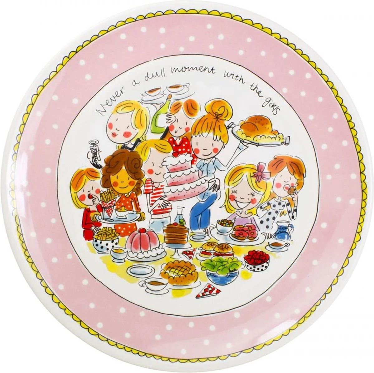 Blond Amsterdam Even Bijkletsen Plat Bord Ø33 Cm - Stip 3 Blond Amsterdam Even Bijkletsen Plat Bord Ø33 Cm - Stip