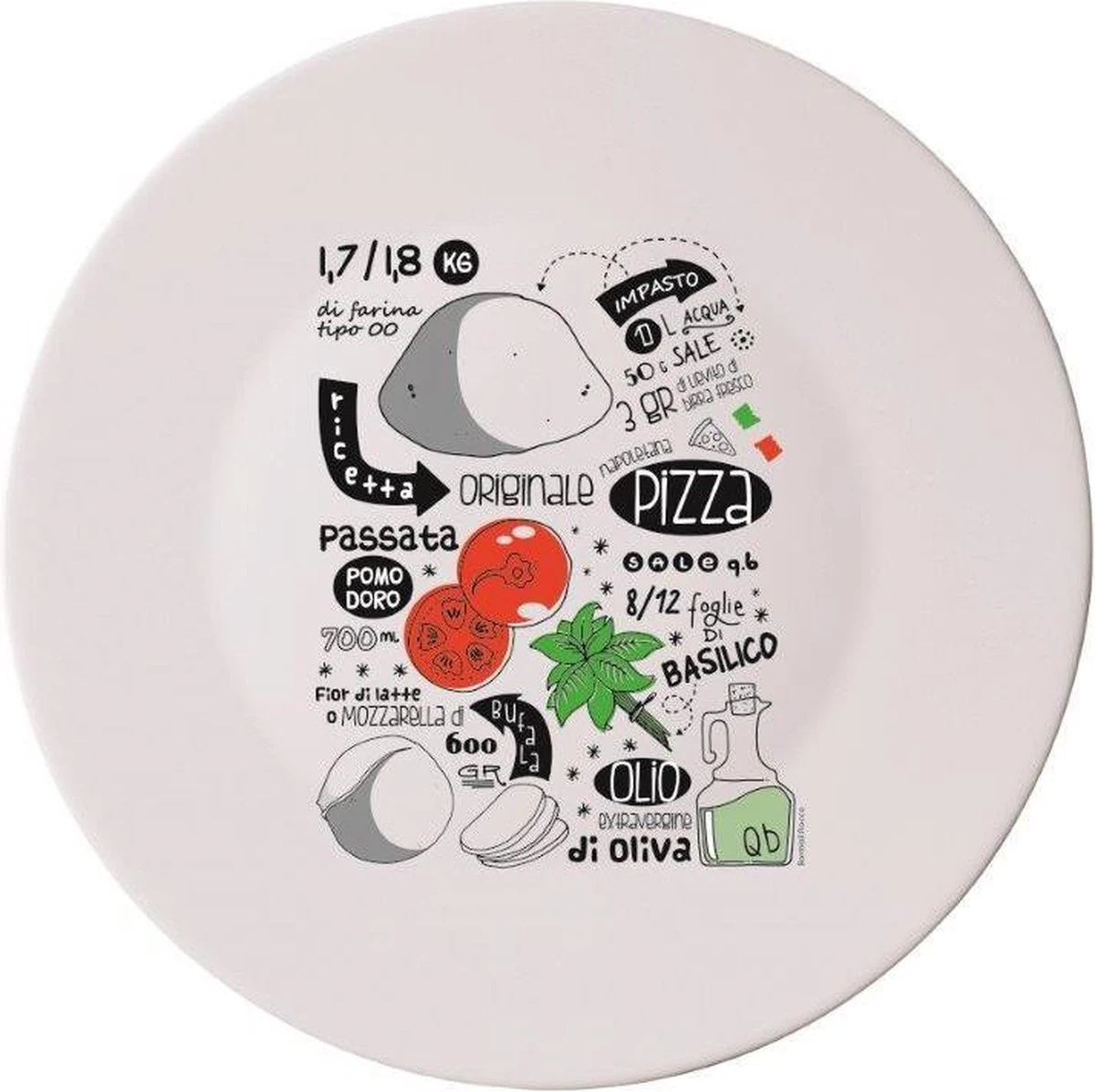 Bormioli Rocco Recipe Pizzabord - Ø 33 Cm - Set-4 6 Bormioli Rocco Recipe Pizzabord - Ø 33 Cm - Set-4 - Afbeelding 4