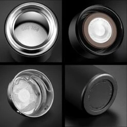 Thermosfles 500 Ml - Met Thee Filter - Mat Zwart -Keukenbenodigdheden 1200x1198