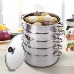 Service96 - Stoompan - 5 Lagen - Roestvrij Staal - Dikke Stoompan - Soeppan - Universele Kookpotten - Voor Inductiekookplaat, Gasfornuis - Kookgerei 11 Service96 - Stoompan - 5 Lagen - Roestvrij Staal - Dikke Stoompan - Soeppan - Universele Kookpotten - Voor Inductiekookplaat, Gasfornuis - Kookgerei -Keukenbenodigdheden 1200x1198 47