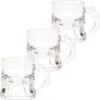 Merkloos 10x Shotglas/shotjes Bierpul Glaasjes/glazen Met Handvat 2cl - Herbruikbare Shotglazen - Oktoberfest/kroeg/bar/cafe Shot/shotjes Glazen