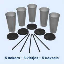 Herbruikbare Bekers Met Rietje En Deksel Van Plastic – Starbucks Design – Drinkbekers Met Rietje – Kleur Veranderende Beker -Keukenbenodigdheden 1200x1198 8