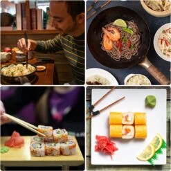 Merkloos 5 Stuks Handige Eetstokjes Houder - Sushi Servies - Herbruikbare Stokjes - Duurzaam - Chopstick Trainers Hulpstuk - Zwart Chopsticks Helper Kinderen -Keukenbenodigdheden 1200x1199 7