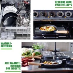 GreenChef Vintage Koekenpan 28cm - Zwart - Inductie - PFAS-vrij 15 GreenChef Vintage Koekenpan 28cm - Zwart - Inductie - PFAS-vrij -Keukenbenodigdheden 1200x1200 1097