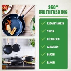 GreenChef Vintage Koekenpan 28cm - Zwart - Inductie - PFAS-vrij 16 GreenChef Vintage Koekenpan 28cm - Zwart - Inductie - PFAS-vrij -Keukenbenodigdheden 1200x1200 1098