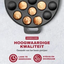 MM Brands Poffertjespan - Poffertjesmaker - Inductie / Oven / BBQ - Inclusief Handvat, Borstel En Vorken 12 MM Brands Poffertjespan - Poffertjesmaker - Inductie / Oven / BBQ - Inclusief Handvat, Borstel En Vorken -Keukenbenodigdheden 1200x1200 1191