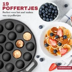 MM Brands Poffertjespan - Poffertjesmaker - Inductie / Oven / BBQ - Inclusief Handvat, Borstel En Vorken 13 MM Brands Poffertjespan - Poffertjesmaker - Inductie / Oven / BBQ - Inclusief Handvat, Borstel En Vorken -Keukenbenodigdheden 1200x1200 1192