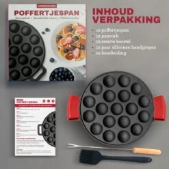 MM Brands Poffertjespan - Poffertjesmaker - Inductie / Oven / BBQ - Inclusief Handvat, Borstel En Vorken 16 MM Brands Poffertjespan - Poffertjesmaker - Inductie / Oven / BBQ - Inclusief Handvat, Borstel En Vorken -Keukenbenodigdheden 1200x1200 1195