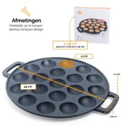 CuisiNoon® Poffertjespan Premium - Complete Poffertjesmaker Set - Inclusief Bakboek -Keukenbenodigdheden 1200x1200 1211