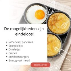 Anti-aanbak Pancake Pan | American Pancake Pan | Omelet Pan | Geschikt Voor Inductie & Alle Warmtebronnen | Eierpan | Omeletmaker | Pancake Maker | Mini Pannenkoekenpan -Keukenbenodigdheden 1200x1200 1273