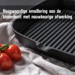Daumonet Auguste Noir Gietijzeren Grillpan - Steakpan Zwart - PFAS & PFOA Vrij - Vierkant Met Schenktuit - 23,5 Cm - 2 Liter - Emaille - Alle Warmtebronnen - Elektrisch - Gas - Halogeen - Inductie - Keramisch 17 Daumonet Auguste Noir Gietijzeren Grillpan - Steakpan Zwart - PFAS & PFOA Vrij - Vierkant Met Schenktuit - 23,5 Cm - 2 Liter - Emaille - Alle Warmtebronnen - Elektrisch - Gas - Halogeen - Inductie - Keramisch -Keukenbenodigdheden 1200x1200 1353