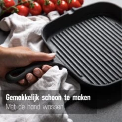 Daumonet Auguste Noir Gietijzeren Grillpan - Steakpan Zwart - PFAS & PFOA Vrij - Vierkant Met Schenktuit - 23,5 Cm - 2 Liter - Emaille - Alle Warmtebronnen - Elektrisch - Gas - Halogeen - Inductie - Keramisch 18 Daumonet Auguste Noir Gietijzeren Grillpan - Steakpan Zwart - PFAS & PFOA Vrij - Vierkant Met Schenktuit - 23,5 Cm - 2 Liter - Emaille - Alle Warmtebronnen - Elektrisch - Gas - Halogeen - Inductie - Keramisch -Keukenbenodigdheden 1200x1200 1354