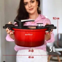 Rosmarino - Snelkookpan Met Glazen Deksel - Zwart - Ø24cm - 5 Liter - 100% PFAS & PFOA Vrij - Aluminium - Pressure Cooker - Non-stick Minerale Coating - Ergonomische Handgrepen - Geschikt Voor Alle Warmtebronnen 21 Rosmarino - Snelkookpan Met Glazen Deksel - Zwart - Ø24cm - 5 Liter - 100% PFAS & PFOA Vrij - Aluminium - Pressure Cooker - Non-stick Minerale Coating - Ergonomische Handgrepen - Geschikt Voor Alle Warmtebronnen -Keukenbenodigdheden 1200x1200 1465