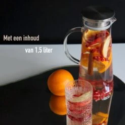 MÊZON® Schenkkan - Glazen Waterkan - Waterkaraf Voor Fruitwater - Multifunctionele Decanteer Karaf - Kan Met Deksel - 1.5L Capaciteit 13 MÊZON® Schenkkan - Glazen Waterkan - Waterkaraf Voor Fruitwater - Multifunctionele Decanteer Karaf - Kan Met Deksel - 1.5L Capaciteit -Keukenbenodigdheden 1200x1200 161