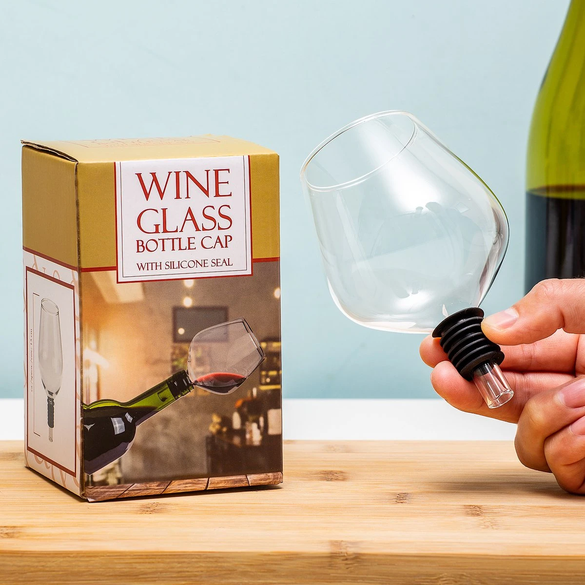 MikaMax Wijnfles Glas XXL - Groot Wijnglas - Past Standaard Kurk Op - 750ml 12 MikaMax Wijnfles Glas XXL - Groot Wijnglas - Past Standaard Kurk Op - 750ml - Afbeelding 10