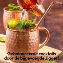 Gadgy Moscow Mule Bekers Set - 100% Koper - Cocktailset : 2 Cocktailglazen, 2 Rietjes & 1 Barmaatje -Keukenbenodigdheden 1200x1200 1731