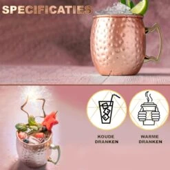 Toivo Moscow Mule Bekers Deluxe 2 Stuks - Brons - 500 Ml - Inclusief RVS Rietjes - Cocktailglas - Bekers 12 Toivo Moscow Mule Bekers Deluxe 2 Stuks - Brons - 500 Ml - Inclusief RVS Rietjes - Cocktailglas - Bekers -Keukenbenodigdheden 1200x1200 1750