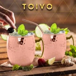 Toivo Moscow Mule Bekers Deluxe 2 Stuks - Brons - 500 Ml - Inclusief RVS Rietjes - Cocktailglas - Bekers 14 Toivo Moscow Mule Bekers Deluxe 2 Stuks - Brons - 500 Ml - Inclusief RVS Rietjes - Cocktailglas - Bekers -Keukenbenodigdheden 1200x1200 1752