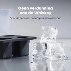 BarDeluxe® Whiskey Glazen - Whiskey Set - 4 Stuks - Whiskeyglazen - Whiskey Cadeauset - Handgemaakt - 100% Kristal - Whiskey Gift Set - Inclusief Unieke IJsblokjesvorm & Luxe Bewaardoos -Keukenbenodigdheden 1200x1200 1777
