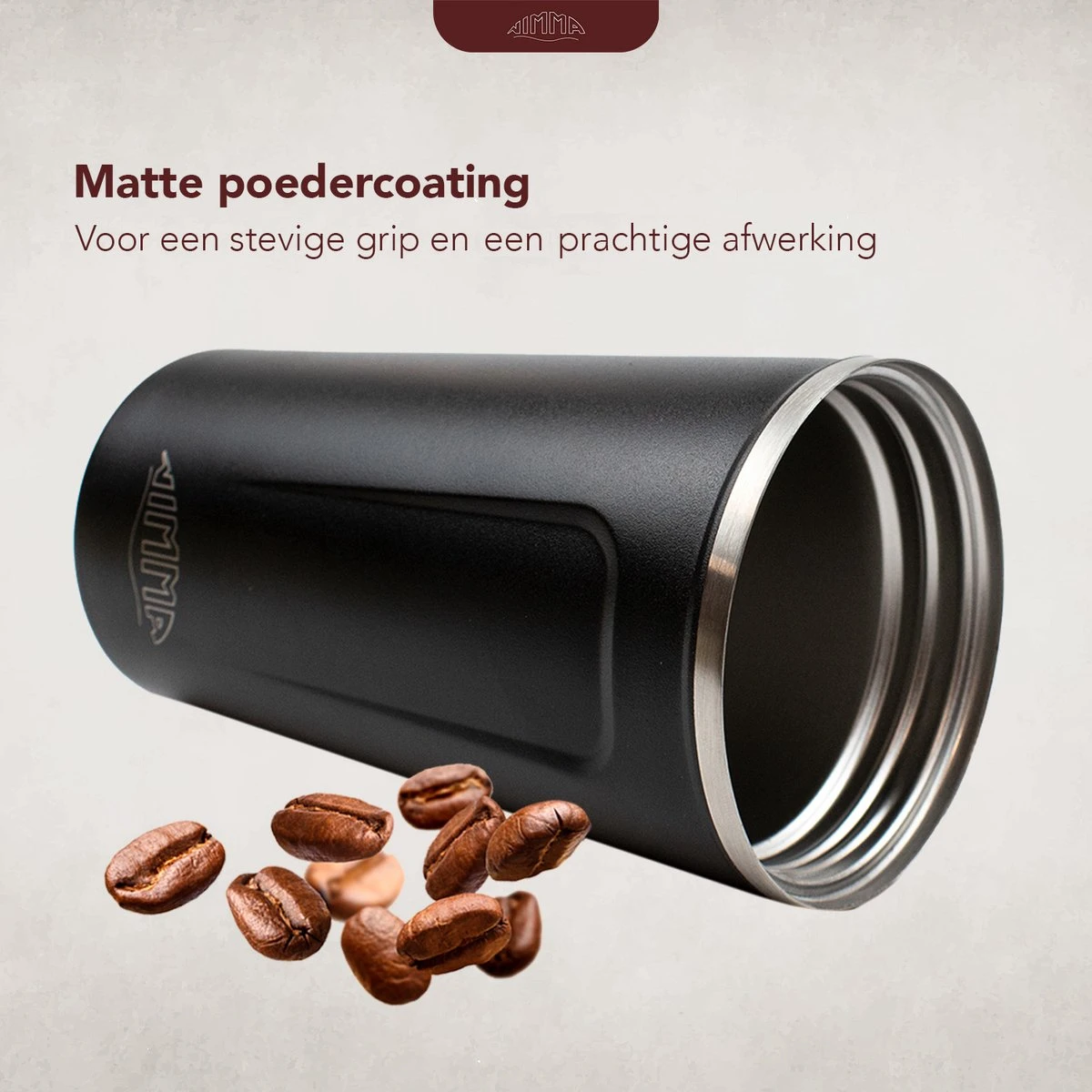 Nimma® Thermosbeker - 510 Ml - Koffiemok / Koffiebeker To Go - Travel Mug - Voor In De Auto - Rvs - Incl. E-Kookboek - Zwart 8 Nimma® Thermosbeker - 510 Ml - Koffiemok / Koffiebeker To Go - Travel Mug - Voor In De Auto - Rvs - Incl. E-Kookboek - Zwart - Afbeelding 6
