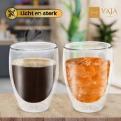 Vaja® Koffieglazen Set – Theeglazen Met Lepel – 350 Ml- Dubbelwandig - Cappuccino Glazen – Latte Macchiato Glazen - Theeglas 6 Stuks -Keukenbenodigdheden 1200x1200 1881