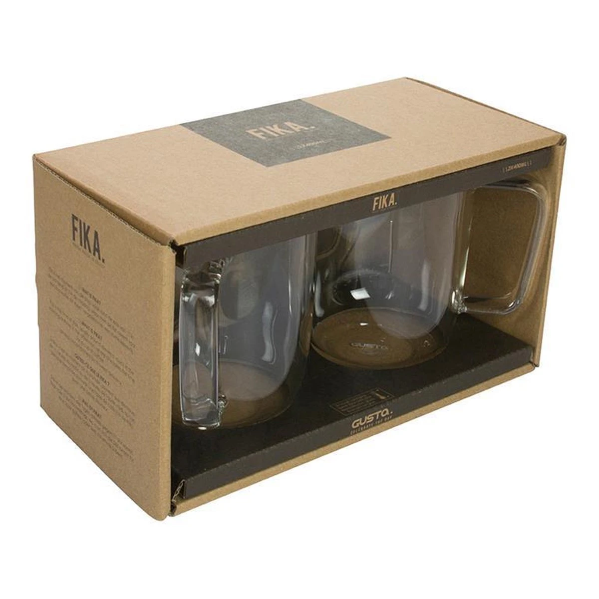 Gusta Fika - Glas - 400ml - Koffie Thee - Set 2 Stuks 10 Gusta Fika - Glas - 400ml - Koffie Thee - Set 2 Stuks - Afbeelding 8