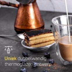 VDN Dubbelwandige Koffieglazen Theeglazen - 300 ML Mokken - Set Van 4 Handgeblazen Cappuccino Latte Macchiato Glazen Dubbelwandig -Keukenbenodigdheden 1200x1200 1923