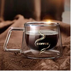 Dubbel Glas Koffie/thee Kop - 150ML - Geïsoleerde Koffie/thee Kop - Dubbel Glas - Koffie Kopjes - Koffie Kop - Dubbel Wandig Glas - Glazen Beker - Glazen Kopjes - Glazen Kop - Koffie Mok - Thee Glas -Keukenbenodigdheden 1200x1200 1934