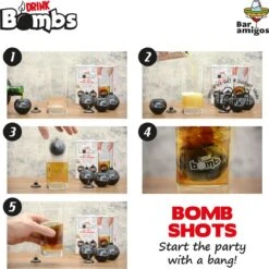 CKB LTD - Bomb Shots - Drank - Jagermeister Shotglaasjes Giftpack - Borrelglaasjes - Kunststof - Shotglazen - Zwart - 4 Stuks - Glazen Shotglas Likeur Drank Jagerbomb 41 CKB LTD - Bomb Shots - Drank - Jagermeister Shotglaasjes Giftpack - Borrelglaasjes - Kunststof - Shotglazen - Zwart - 4 Stuks - Glazen Shotglas Likeur Drank Jagerbomb -Keukenbenodigdheden 1200x1200 1939