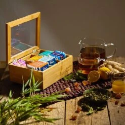 Bambuswald© Houten Theedoos Met 6 Vakken Gemaakt Van 100% Duurzame Bamboe 25 Bambuswald© Houten Theedoos Met 6 Vakken Gemaakt Van 100% Duurzame Bamboe -Keukenbenodigdheden 1200x1200 2038