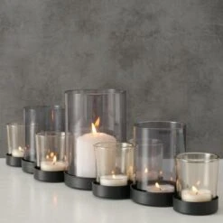 Theelichthouder Zwart Metaal / Glas. Set Van 9 7 Theelichthouder Zwart Metaal / Glas. Set Van 9 -Keukenbenodigdheden 1200x1200 2051