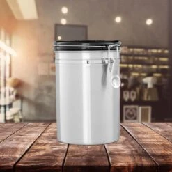 Relaxdays Voorraadbus Koffie - Koffieblik - Luchtdicht - Koffiebus - Zilver - Metaal Groot -Keukenbenodigdheden 1200x1200 2100