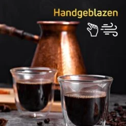 Dubbelwandige ESPRESSO Glazen Van Borosilicaat - Warme En Koude Dranken Kopjes - 70 ML - Set Van 6 -Keukenbenodigdheden 1200x1200 267