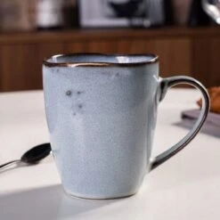 Koffiekopjes - Cappuccino Kop - Theemok - Koffiebeker - Blauw - 320ml - Set Van 6 -Keukenbenodigdheden 1200x1200 276