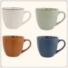OTIX Koffiekopjes - Met Oor - Set Van 4 - Verschillende Kleuren - Aardewerk - 250 Ml -Keukenbenodigdheden 1200x1200 297