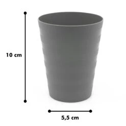 In Round Herbruikbare Plastic Drink Bekers – 10 Stuks – Grijs -Keukenbenodigdheden 1200x1200 332