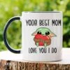 Yoda Best Mom - Baby Yoda - Baby Yoda Mok - Star Wars - Mandalorian - Vaderdag Cadeau - Vaderdag - Moederdag Cadeau - Moederdag - Cadeau Voor Moeder - Mokken En Bekers - Cadeau Voor Vrouw - Valentijndag - Theeglazen - Koffiemok -Keukenbenodigdheden 1200x1200 342
