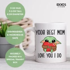 Yoda Best Mom - Baby Yoda - Baby Yoda Mok - Star Wars - Mandalorian - Vaderdag Cadeau - Vaderdag - Moederdag Cadeau - Moederdag - Cadeau Voor Moeder - Mokken En Bekers - Cadeau Voor Vrouw - Valentijndag - Theeglazen - Koffiemok -Keukenbenodigdheden 1200x1200 343