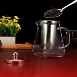 Procidi® Glazen Theepot Met Filter - Theekan Met Infuser - Dubbelwandig Borosilicaat Glas - Thee Thermoskan - Koffiekan 950 ML - Teapot -Keukenbenodigdheden 1200x1200 408