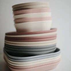 Mushie - Kinderservies Borden Vierkant (Set Van 2) - Borden - Sage -Keukenbenodigdheden 1200x1200 460