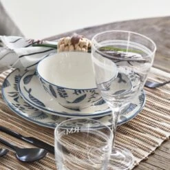 Riviera Maison Bord, Dinerbord, Servies, Tafeldecoratie Voor Eetkamer, Keuken - First Catch Dinner Plate - Blauw - Keramiek - 1 Stuk -Keukenbenodigdheden 1200x1200 462