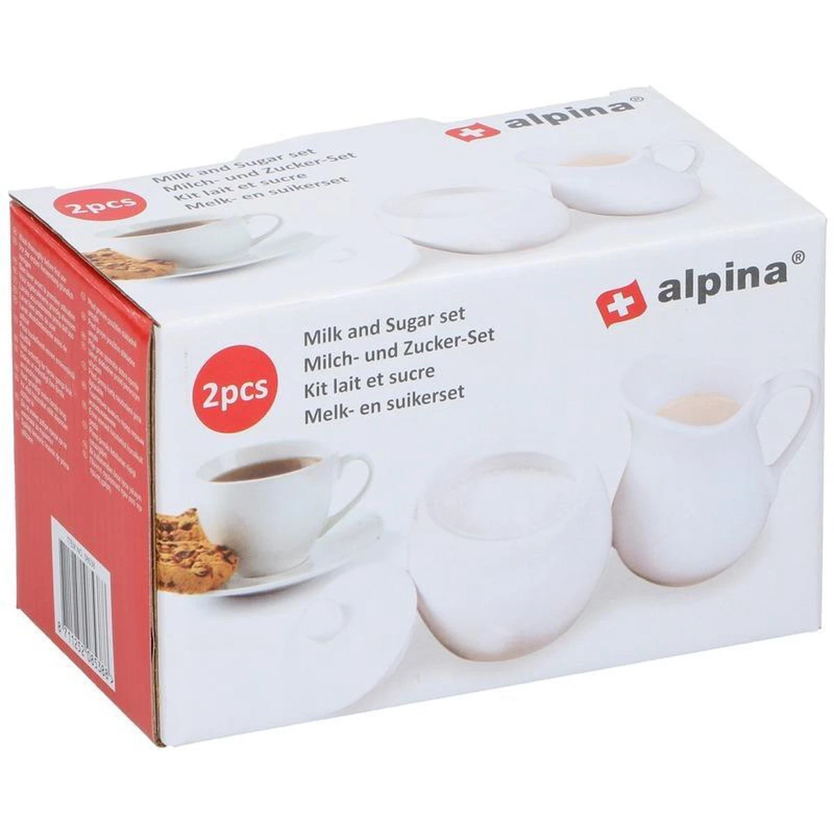 Merkloos Melk En Suiker Setje Wit Keramiek 4 Merkloos Melk En Suiker Setje Wit Keramiek - Afbeelding 2