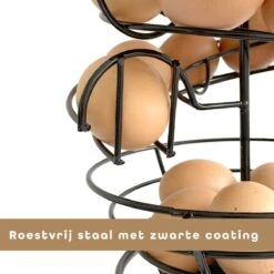 Eiermand – Eierrek – Eierhouder – Eieren – Zwart - Pasen - Tot 40 Eieren - BAULK® -Keukenbenodigdheden 1200x1200 586