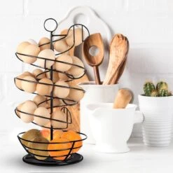 Eiermand – Eierrek – Eierhouder – Eieren – Zwart - Pasen - Tot 40 Eieren - 360° - BAULK® -Keukenbenodigdheden 1200x1200 599