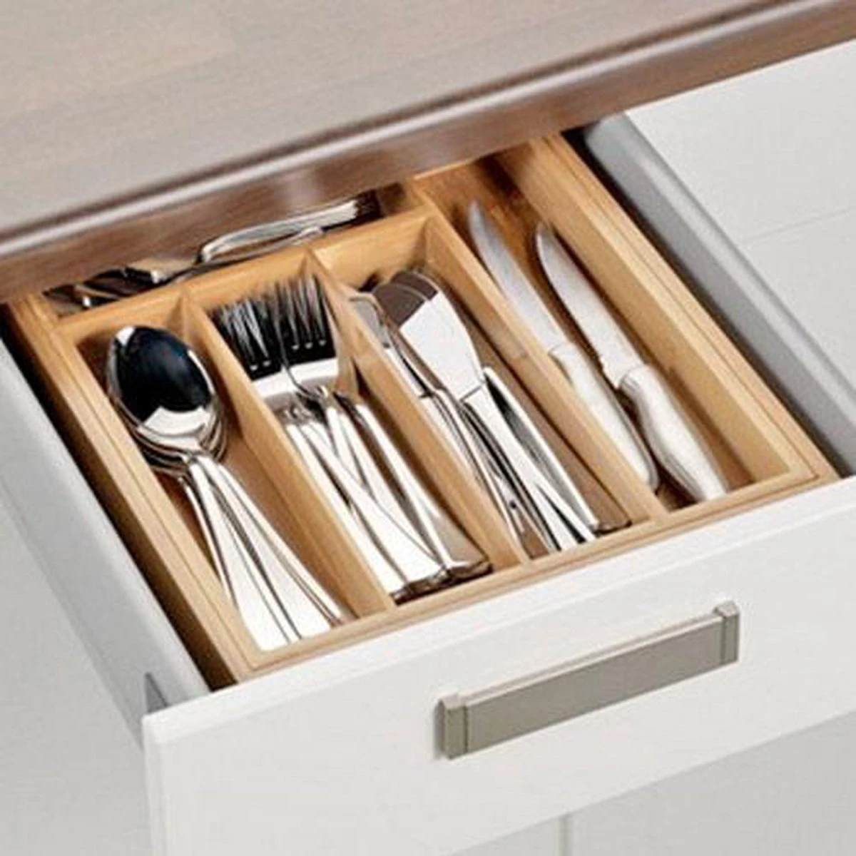 Excellent Houseware Bestekbak Hout Uitschuifbaar 10 Excellent Houseware Bestekbak Hout Uitschuifbaar - Afbeelding 8